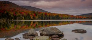 Vermont lake in autumn