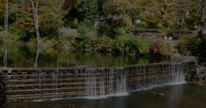 Guilford, Vermont dam over the Green River in autumn